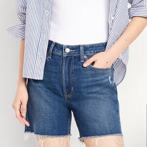 Old Navy Blue Jean Shorts with Frayed Hem